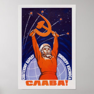 Póster Vivem por muito tempo as pessoas soviéticas -