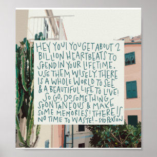 Poster Vivem suas citações da vida