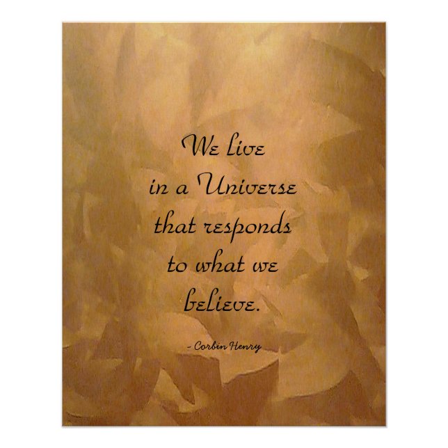 Póster Vivemos Em Uma Citação Unificada - Cobre (Frente)