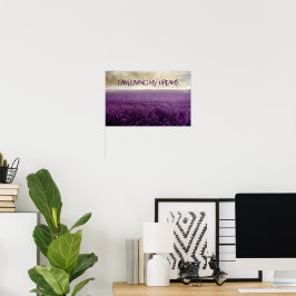 Poster "Vivendo meus sonhos" Afirmação de Motivação