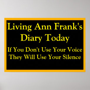 Poster Vivendo o Diário de Anne Frank Fale Alto