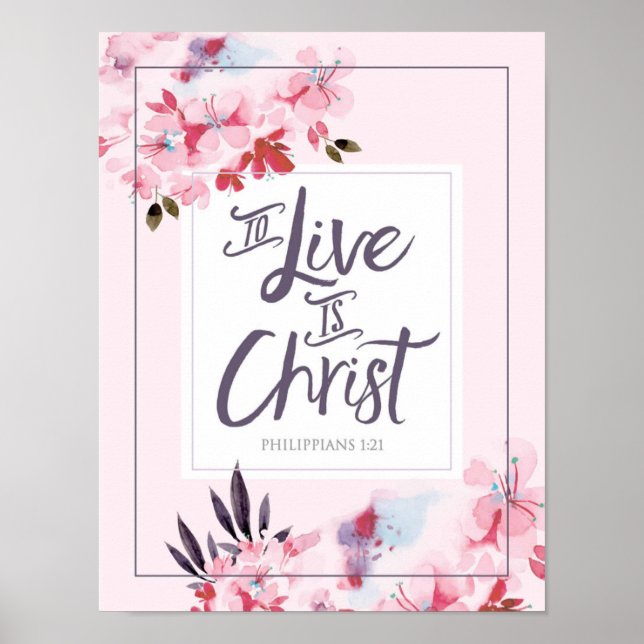 Poster Viver é Cristo (Frente)