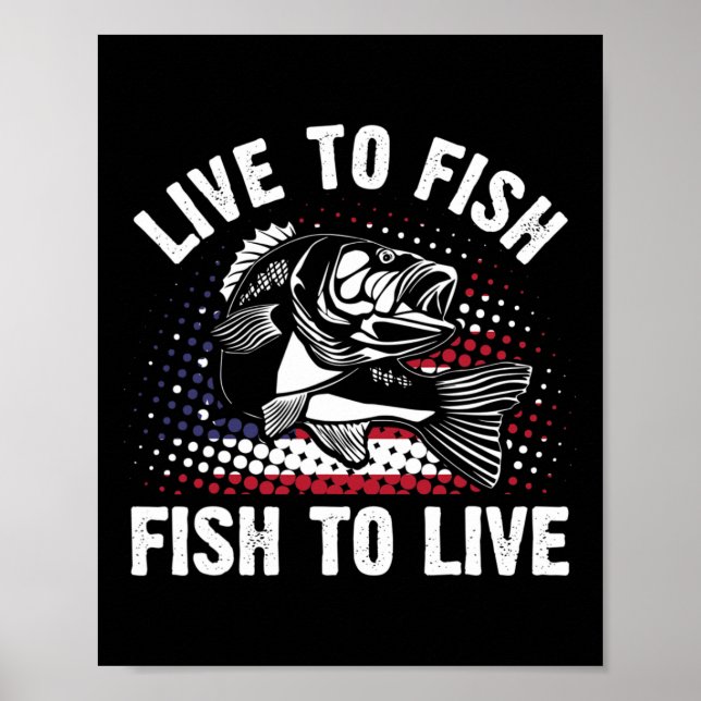 Poster Viver Para Pescar E Pescar Para Viver Presente Div (Frente)