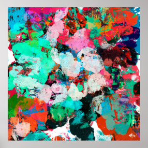 Poster Vivid im do conceito de pintura em shabby grun
