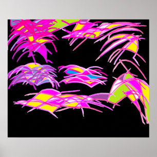 Poster vívidas cores nítidas e nítidas do splash p