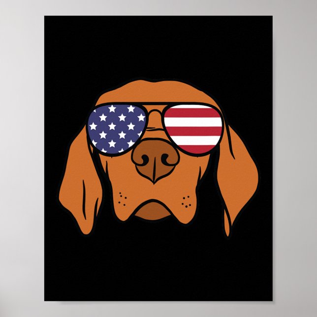 Poster Vizsla Dog 4 De Julho (Frente)