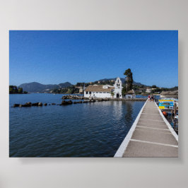 Poster Vlacherna Monastery in Corfu