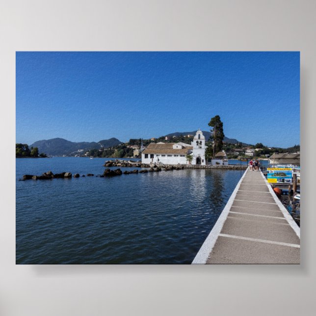 Poster Vlacherna Monastery in Corfu (Frente)