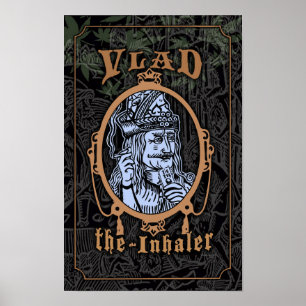 Poster Vlad o Inalador Cartaz de Humor de Vampiro de Maco