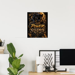 Poster VLLC Power Moves In Silence Black Panther Motivati