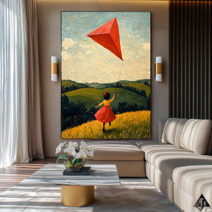 Poster Voando Livre – Alegria Infantil Naïf Arte