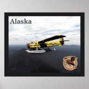 Poster Voando Moose Aviation de Havilland DH3-C Otter