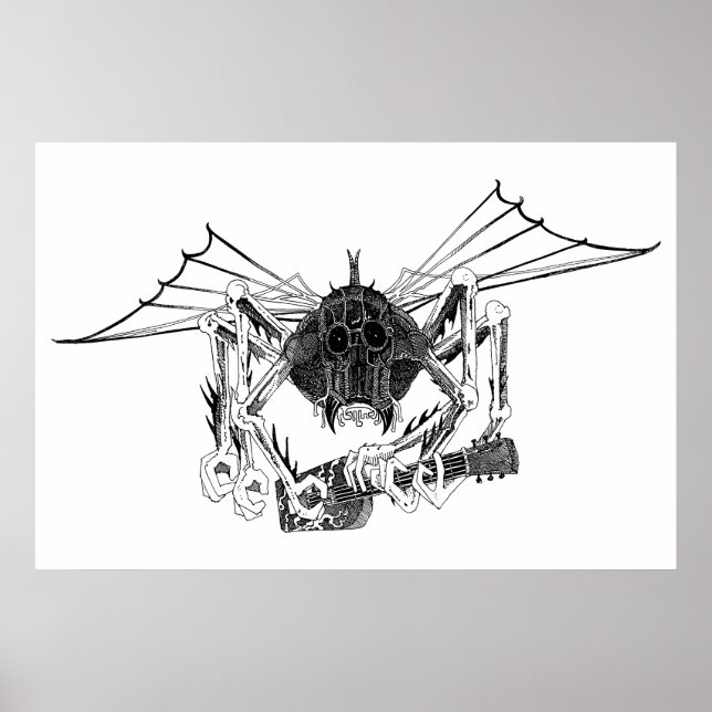 PÓSTER VOANDO WETA COM GUITAR (Frente)