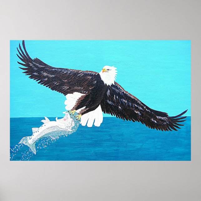 Poster Voar com as águias ou nadar com peixes (Frente)