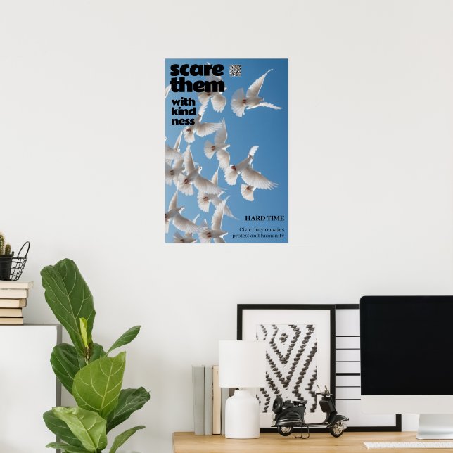 Poster voar em direção à luz (Escritório em casa)