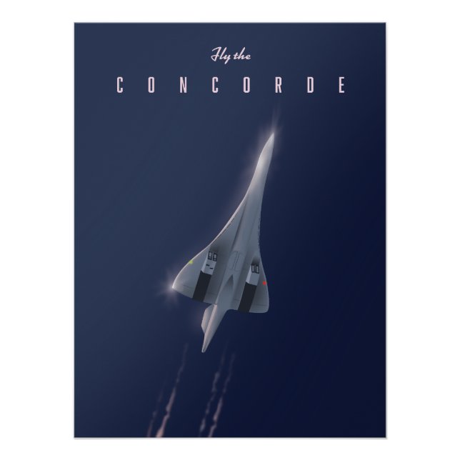 Póster Voar O Poster de viagens Concorde (Frente)