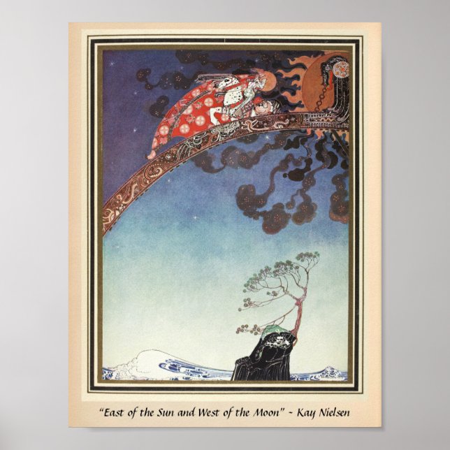 Poster Voaram para longe do Castelo Kay Nielsen (Frente)