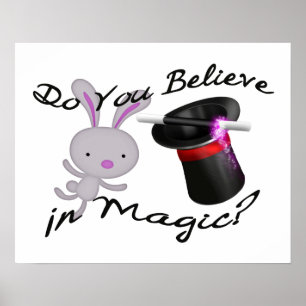 Poster Você Acredita Em Mágico Chapéu E Coelho?