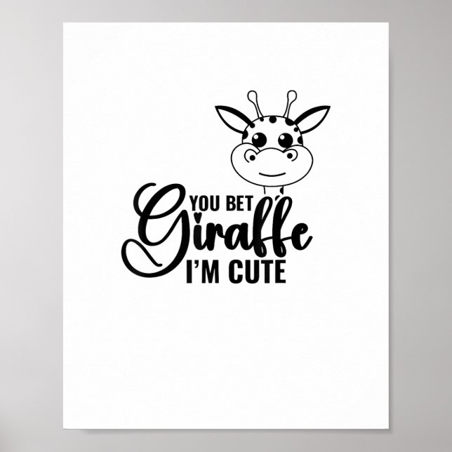 Poster Você aposta que a girafa é fofa, bebê engraçado, m (Frente)