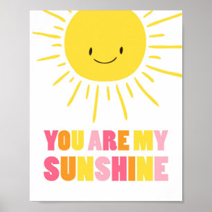 Póster Você AR minha menina amarela de Sun do berçário