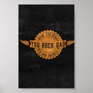 Poster Você balança o emblema preto alaranjado do pai