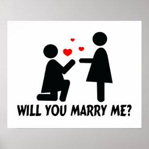 Poster Você casar-me-á dobrou a mulher do joelho & a