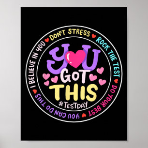 Poster Você Consegue Não Se Estresse Faça Seu Teste Motiv