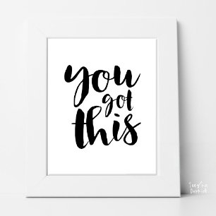 Poster "Você Consegue" - Tipografia Motivacional Minimali