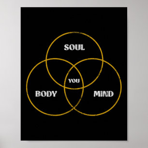 Poster Você Corpo Alma Mente Pilates Yoga Meditação Grung