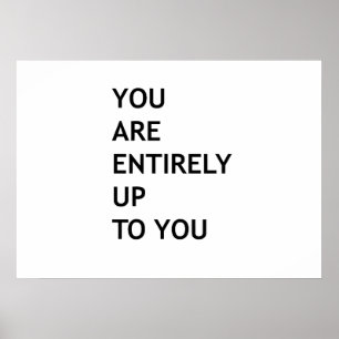 Poster Você depende inteiramente de você