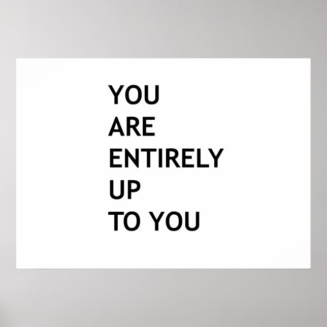 Poster Você depende inteiramente de você (Frente)