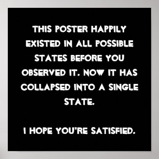 Póster Você desmaiou! Humor da Física Quântica