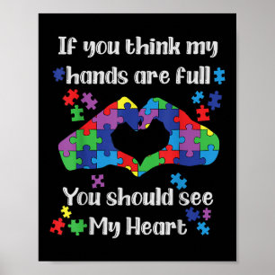 Poster Você Deveria Ver Meu Coração Mãe Crianças Autistas