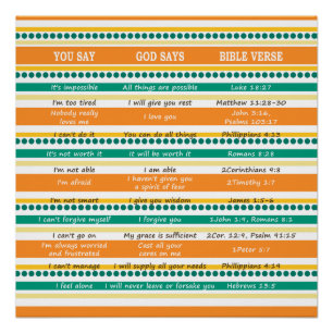 Póster VOCÊ DIZ que O DEUS DIZ, escrituras da esperança