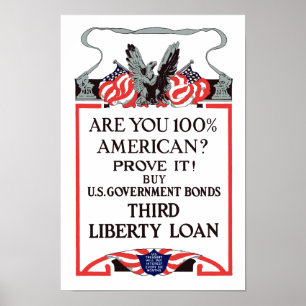 Poster Você é 100% americano? Obrigações de comprar