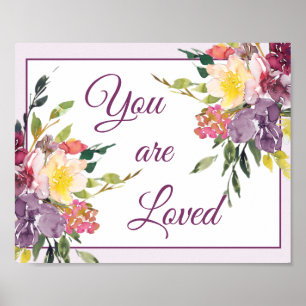 Poster Você é Amado floral