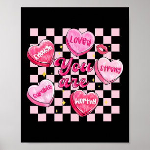 Poster Você é Amado Valentim Xadrez Digno o Bastante Ca