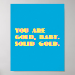 Poster Você é bebê Dourado