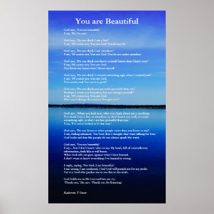 Poster Você é belo poema espiritual sobre o amor de Deus