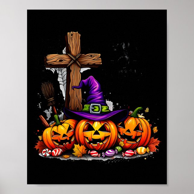 Poster Você é Fall-o-ween Jesus Abóbora Engraçada _1  (Frente)
