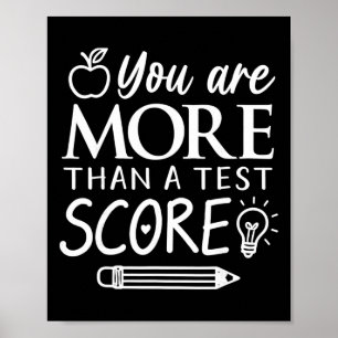 Poster Você É Mais Do Que Uma Pontuação De Teste Crianças