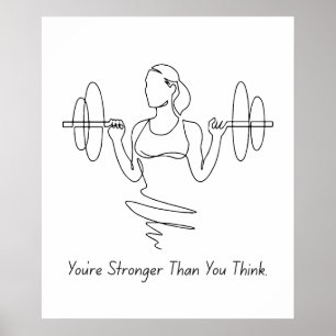 Poster Você é mais forte do que pensa - Posto motivaciona