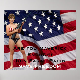 Póster Você é maverick o bastante? Join Sarah Palin