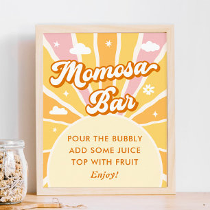 Poster Você é meu Chá de fraldas sunshine Momosa Bar