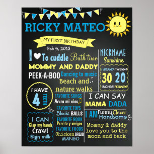 Póster Você é meu menino do quadro do aniversário da l