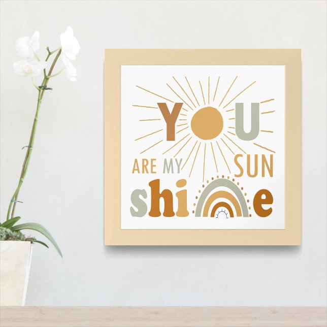 Poster Você É Meu Sol, Sala De Reprodução, Enfermeira, Sa (Zazzle You Are My Sunshine, Playroom , Nursery, classroom Framed Art (Entryway))