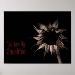 Poster Você É Meu Único Elegante Sunshine Sunflower Legal