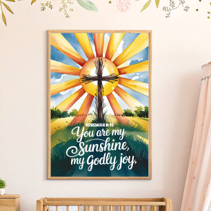 Poster Você É Minha Luz Arte Cristã Para Berçário Parede