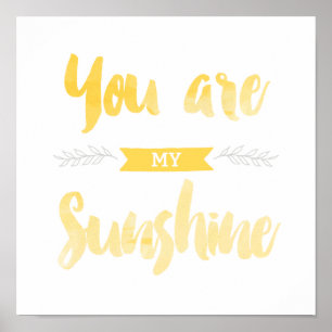 Poster Você é minha luz do sol. Decoração do berçár