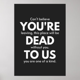 Poster Você é Morto de nós, colega indo embora, engraçado